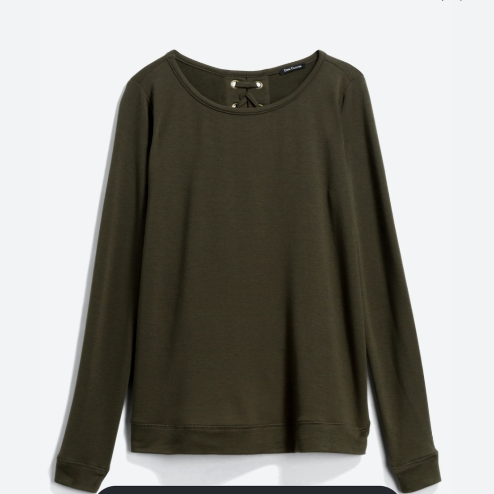 Lace Up Back Knit Top